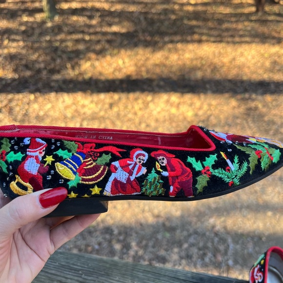 Frankie & Baby Christmas Vintage Loafer Shoes Sz 7 - Picture 3 of 9